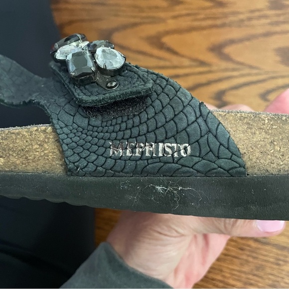 Mephisto Ladies Toe Loop Slide On Sandal Bedazzled Size EU 40 US 8.5 - Picture 5 of 7